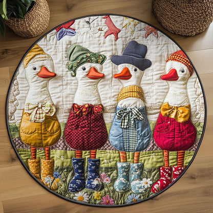 Four Little Geese WJ2403034CL Quilted Round Mat