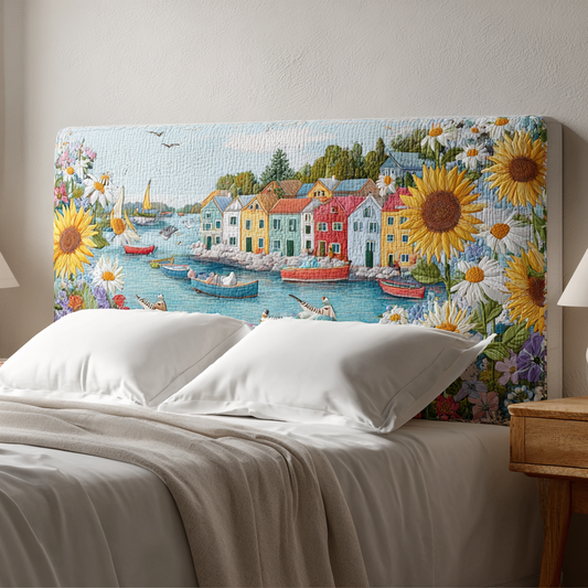 Coastal Harbor XR2512012CL Quilted Headboard Slipcover