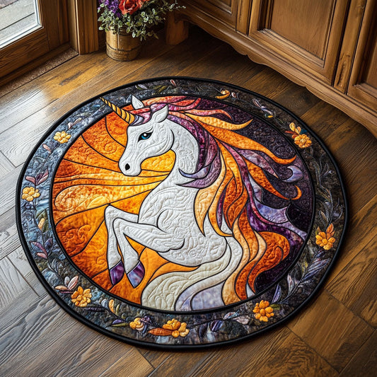 Majestic Unicorn WX2605041CL Quilted Round Mat
