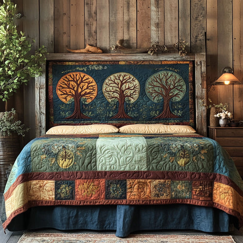 Eternal Tree Of Life WN1712007CL Quilted Headboard Slipcover