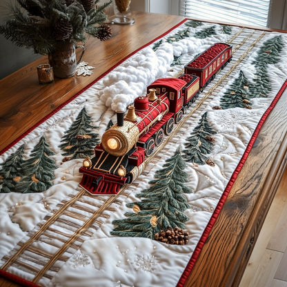 Snowbound Rail CP2810058CL Quilted Table Runner