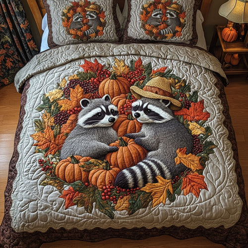 Harvest Time Raccoon WY2608031CL Duvet Cover Set
