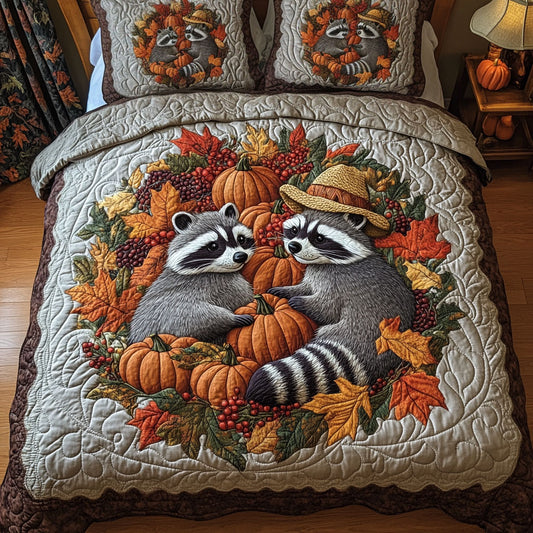 Harvest Time Raccoon WY2608031CL Duvet Cover Set