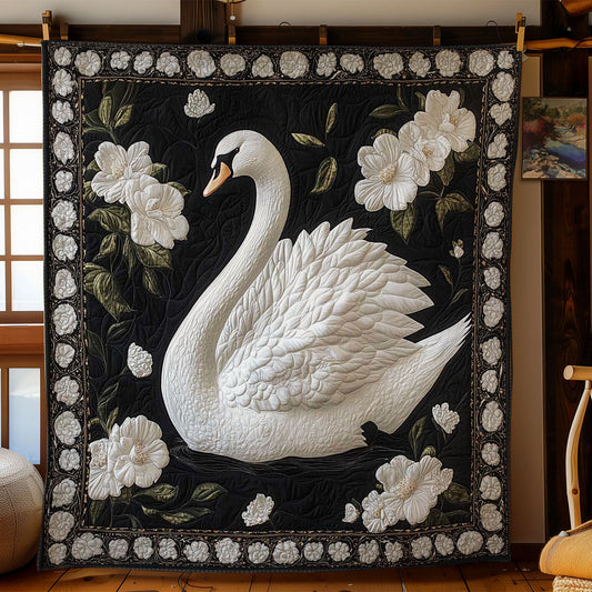 Moonlit White Swan WN2203059CL Quilt