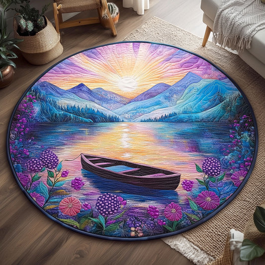 Dreamlike Tranquilt Boat WJ1104028CL Quilted Round Mat