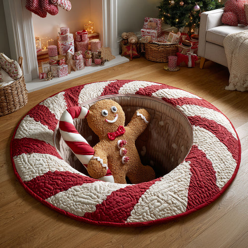 Sweet Christmas Gingerbread CW1811022CL Quilted Round Mat