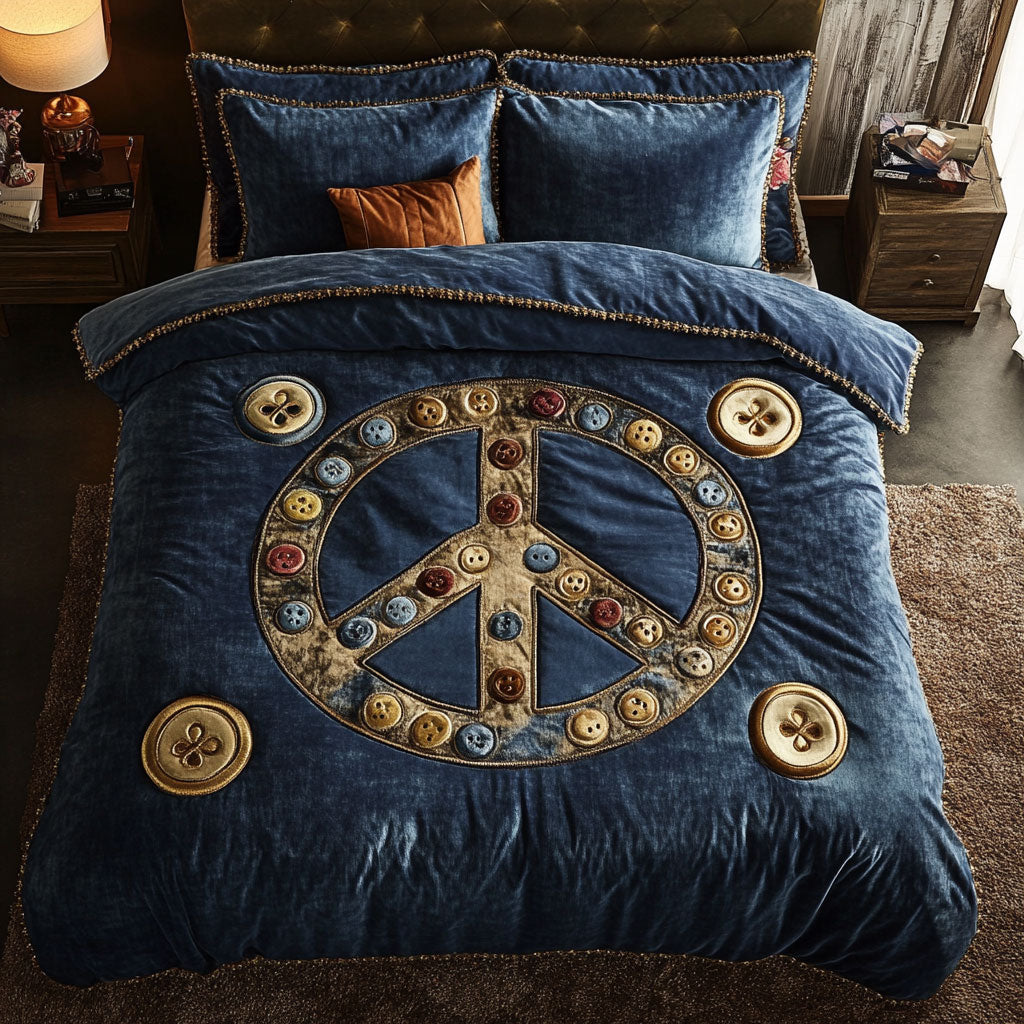 Buttoned Peace WN0909005CL Duvet Cover Set