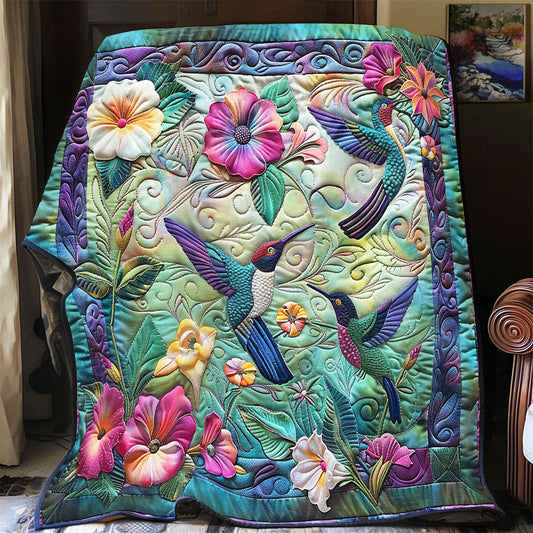 Hummingbird In Magic Garden WY0301050CL Quilt