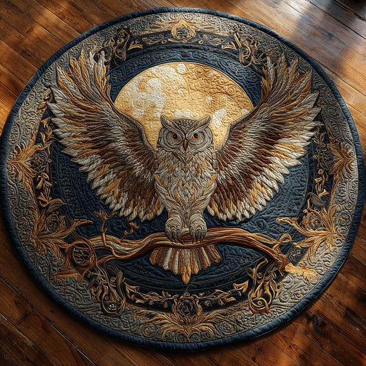 Moonlit Owl CW1108007CL Quilted Round Mat