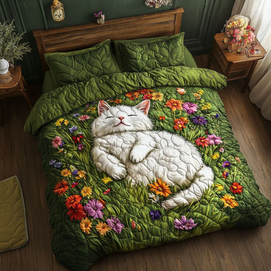 Cat Sleeping Flower WT0602014CL Duvet Cover Set