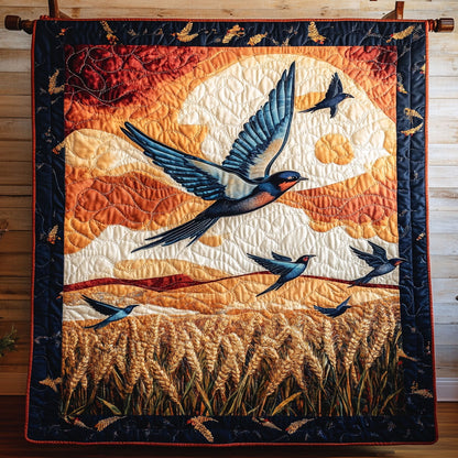 Golden Swallows WY2608061CL Quilt