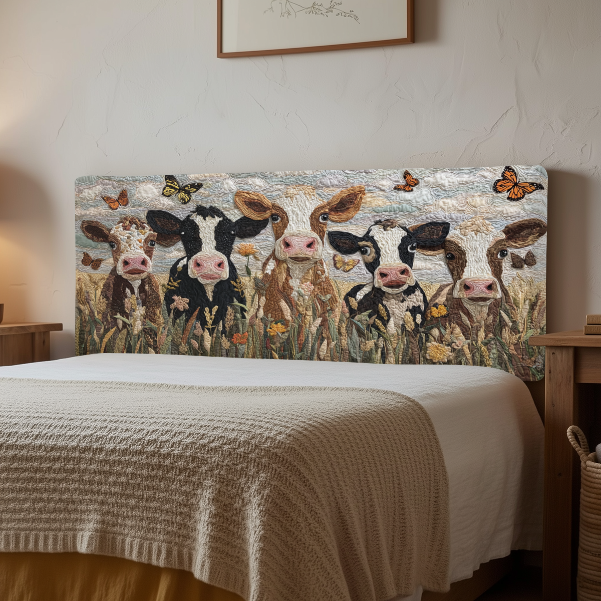 Cow Field XR2612002CL Quilted Headboard Slipcover