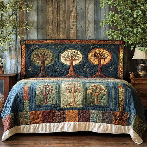 Balance Tree Of Life WN1712002CL Quilted Headboard Slipcover