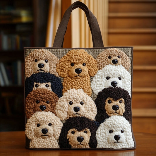 Puppy Blocks CP0110202CL Quilted Tote Bag