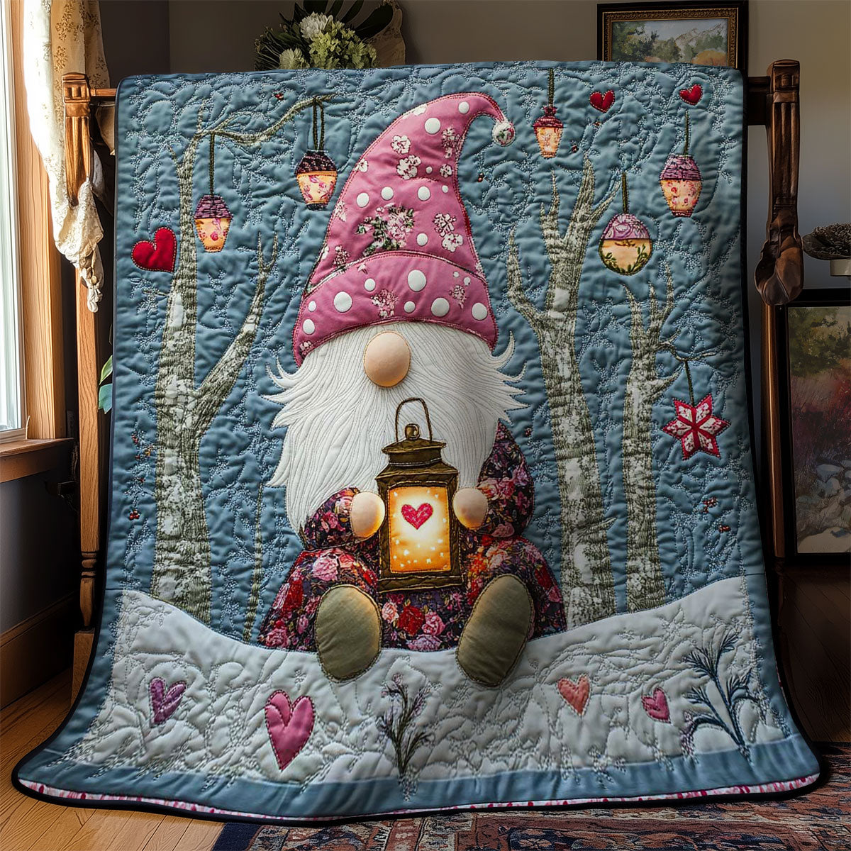 Enchanted Forest Gnome WN1703112CL Quilt