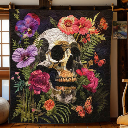 Skull Blooms WN2110016CL Quilt