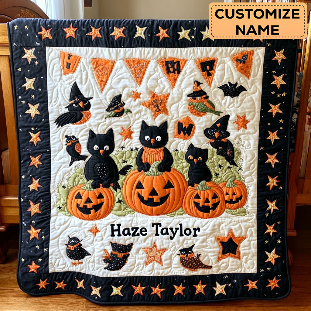 Owl And Moonlight WN3007077CL Personalized Baby Quilt