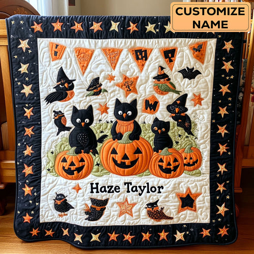 Owl And Moonlight WN3007077CL Personalized Baby Quilt