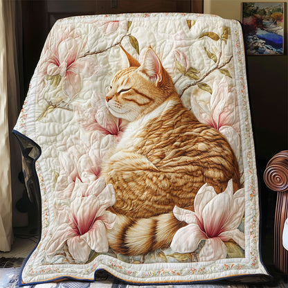 Cute Cat In Magnolia WY2003062CL Quilt