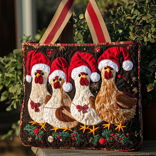 Winter Chicken WN0810050CL Quilted Tote Bag