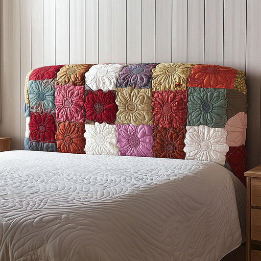 Blooming Flowers QA1912010CL Quilted Headboard Slipcover