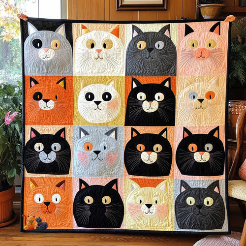 Cat Faces Galore WN2510045CL Quilt