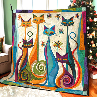 Whimsical Cats CW1011028CL Quilt