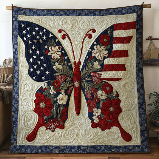 Freedom Memorial Day Butterfly WN1006036CL Quilt
