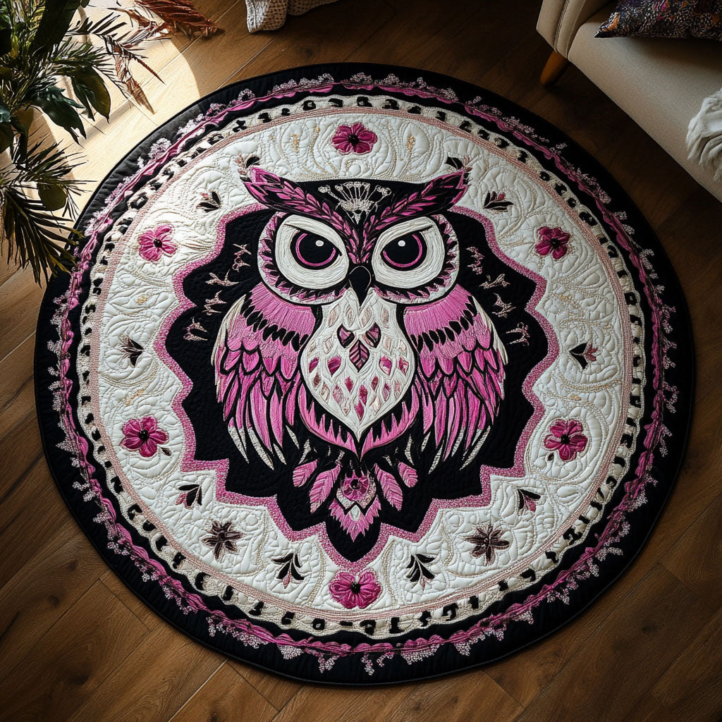 Blooming Owl WN2709004CL Quilted Round Mat