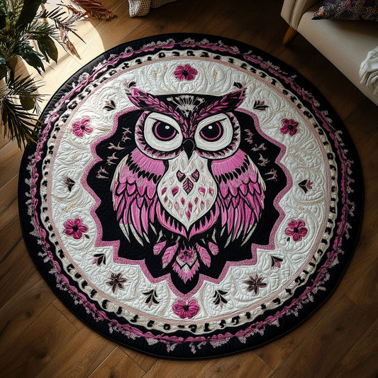 Blooming Owl WN2709004CL Quilted Round Mat
