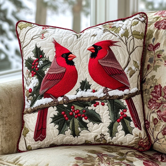 Red Couple Cardinals XR1809015CL Quilt Pillow Case