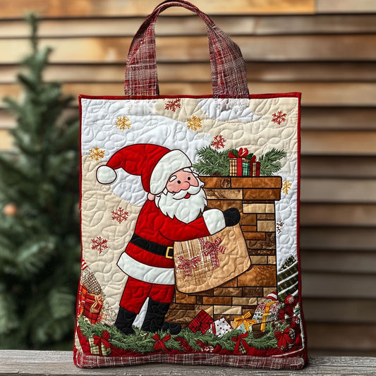 Santa Bag Chimney WN1811039CL Quilted Tote Bag