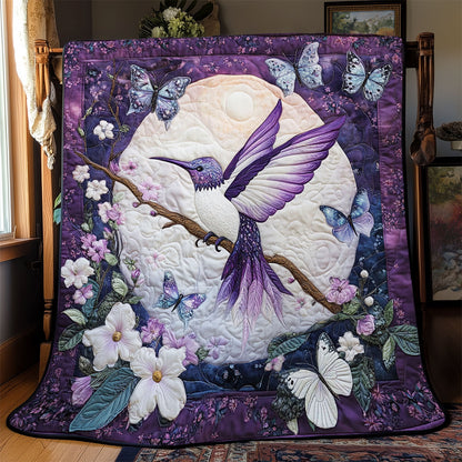 Purple Hummingbird WJ0901020CL Quilt