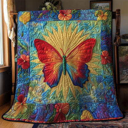 Butterfly In Sun Ray WY2102008CL Quilt