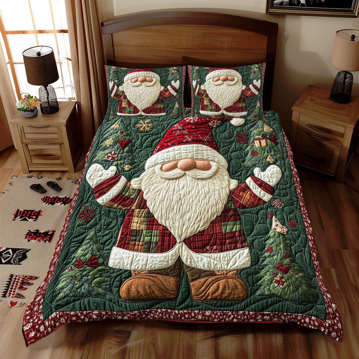 Happy Gnome Christmas WX2311075CL Duvet Cover Set