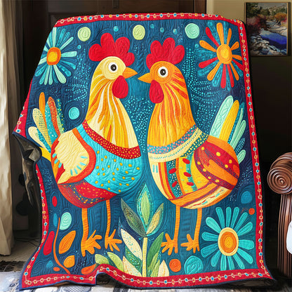 Folk Art Chicken CW1411031CL Quilt
