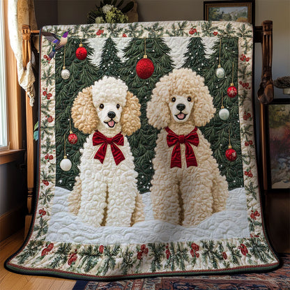 Holiday Poodles WN1511040CL Quilt