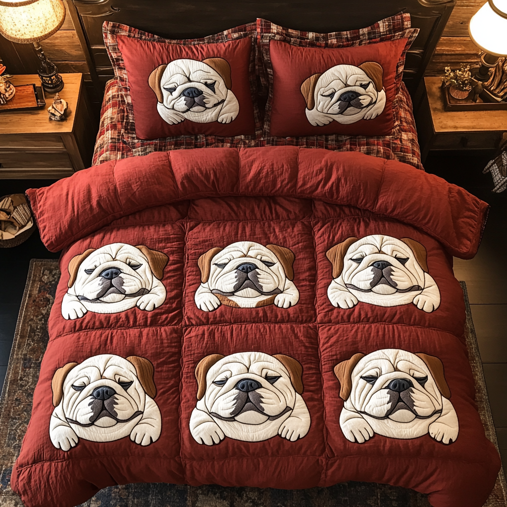 Bulldog Haven YR1001019CL Duvet Cover Set