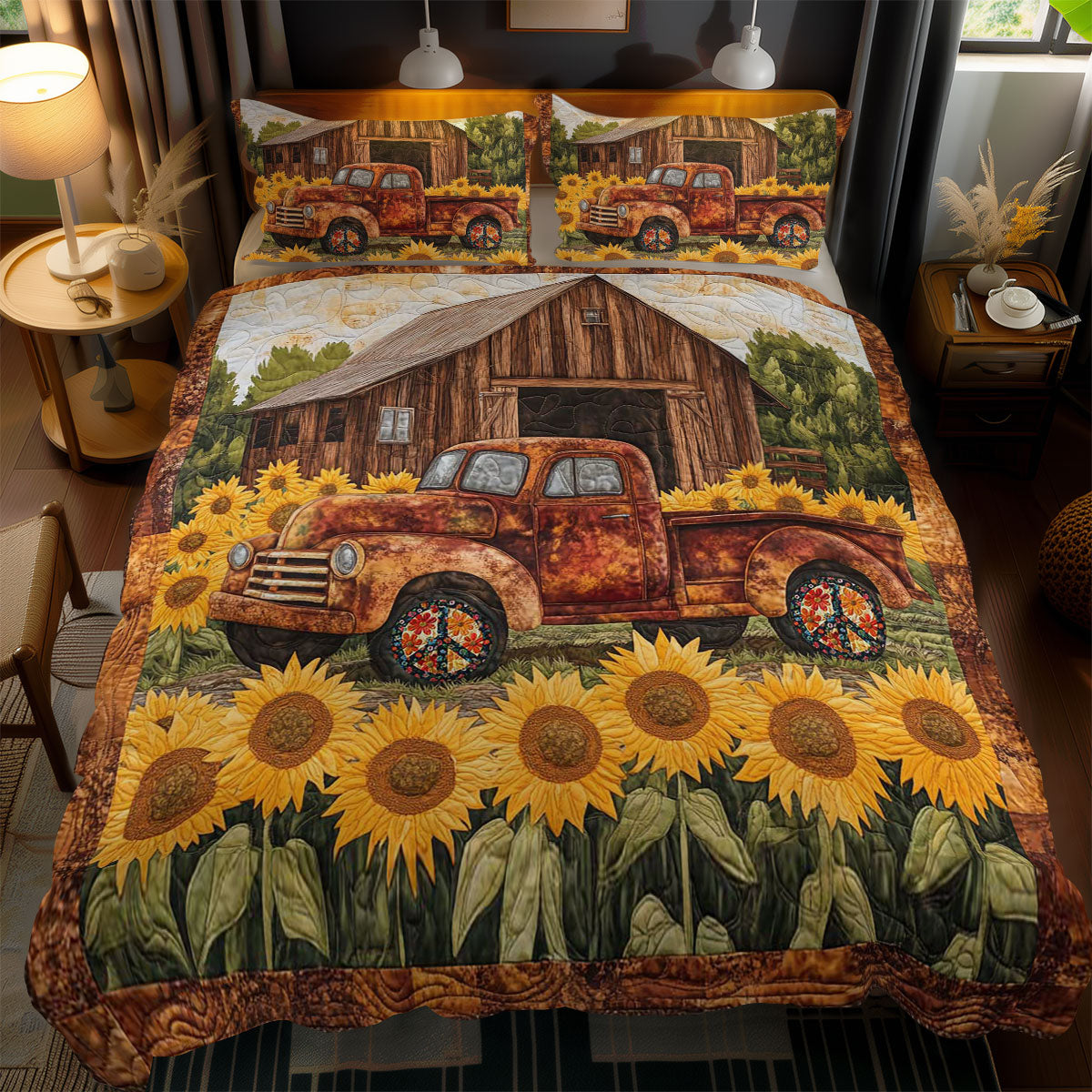 Autumn Vintage Truck WN1911003CL Duvet Cover Set