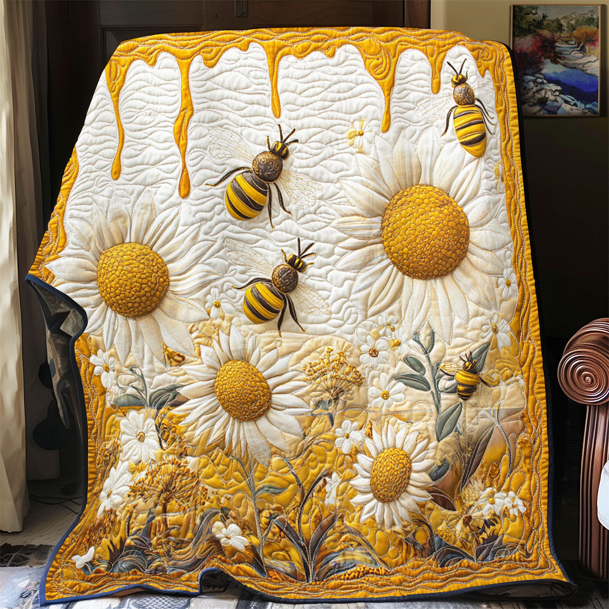 Sweet Daisy Garden WY2403037CL Quilt