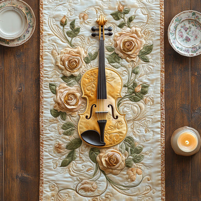 Blooming Violin CW1705197CL Quilted Table Runner