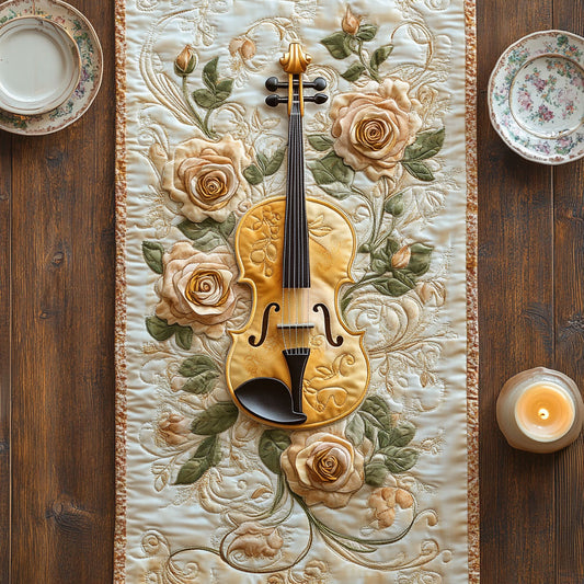 Blooming Violin CW1705197CL Quilted Table Runner