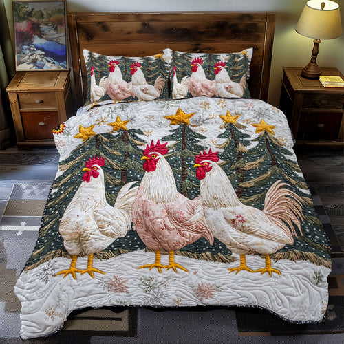 Christmas Tree Chicken WY09120039CL Duvet Cover Set
