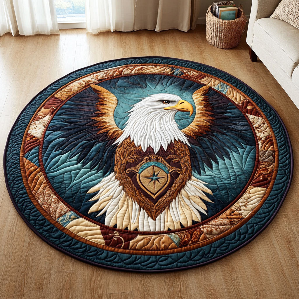 Bald Eagle CW0901079CL Quilted Round Mat