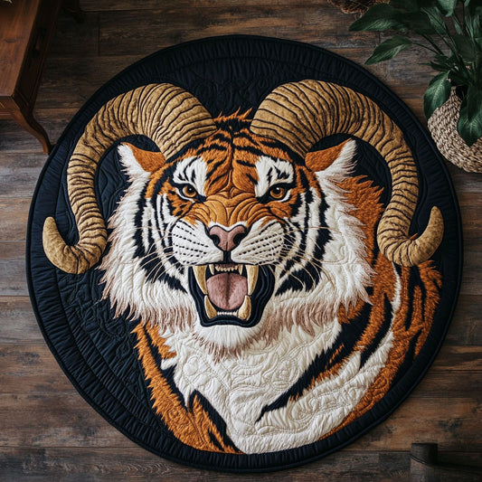 Charming Fantasy Tiger CP0506002CL Quilted Round Mat