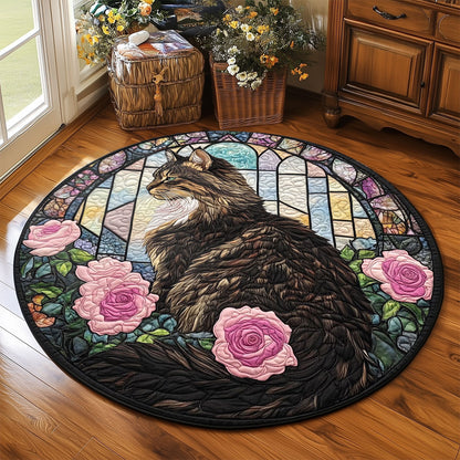 Elegant Feline WP2304008CL Quilted Round Mat