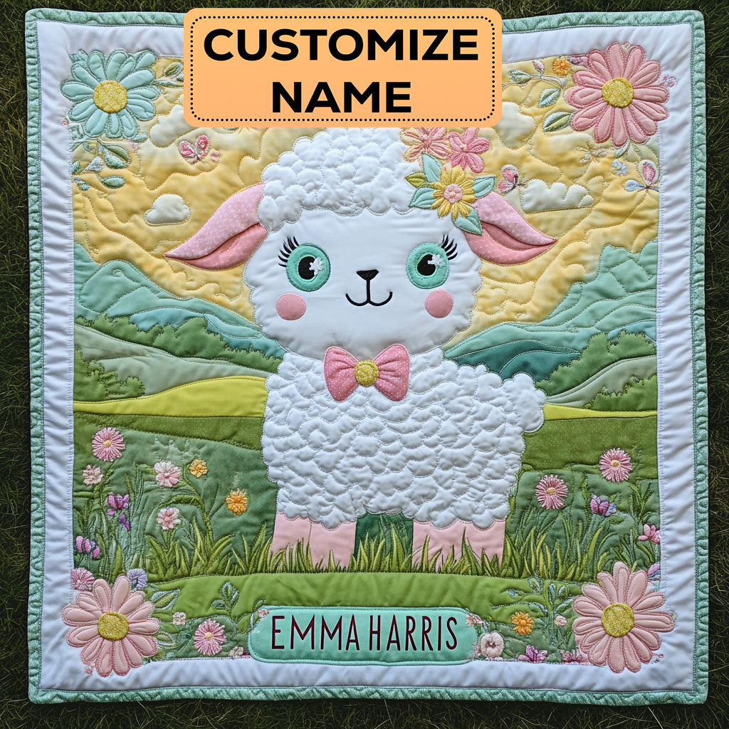 Little Lamb CW2207044CL Personalized Baby Quilt