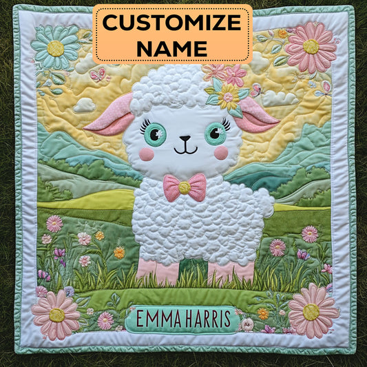 Little Lamb CW2207044CL Personalized Baby Quilt
