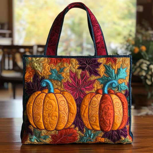 Autumn Pumpkin CW3009001CL Quilted Tote Bag