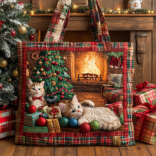 Cat Noel Night WN1211017CL Quilted Tote Bag